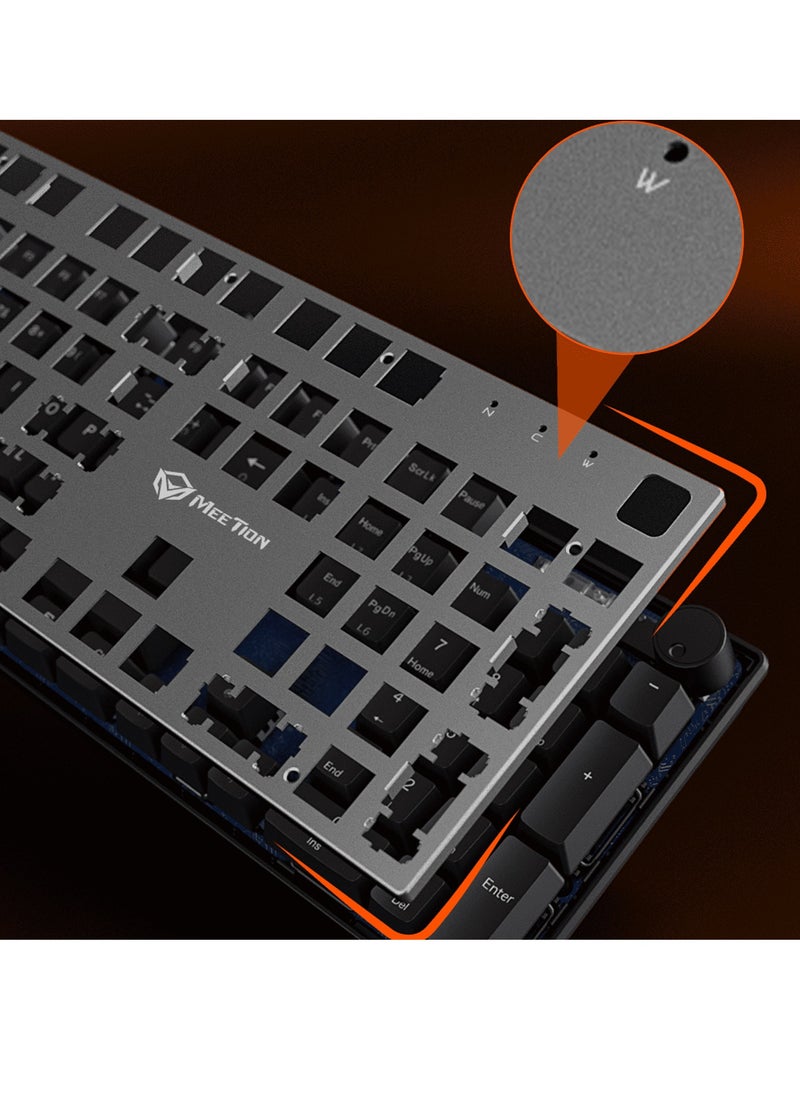 Meetion - MEETION MK009PRO Red Axis RGB Backlit Hot swap Gamer Wired Mechanical Gaming Keyboard for Computer PC - Image 1