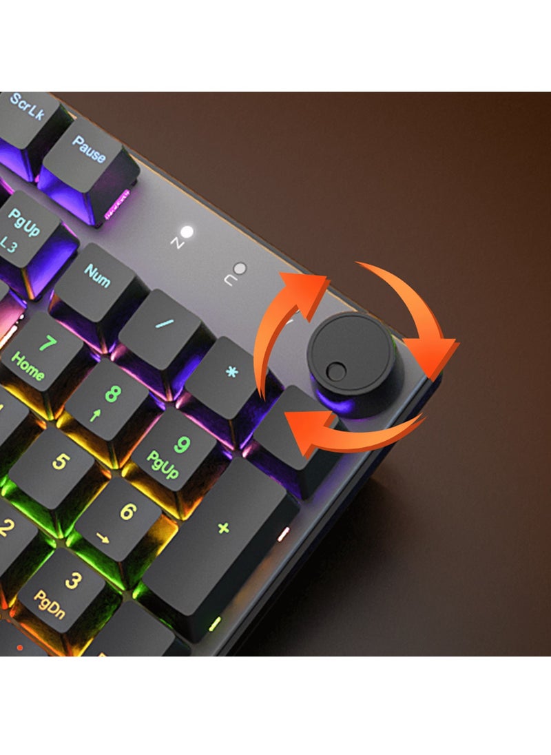 Meetion - MEETION MK009PRO Red Axis RGB Backlit Hot swap Gamer Wired Mechanical Gaming Keyboard for Computer PC - Image 1