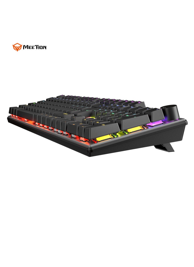 Meetion - MEETION MK009PRO Red Axis RGB Backlit Hot swap Gamer Wired Mechanical Gaming Keyboard for Computer PC - Image 1