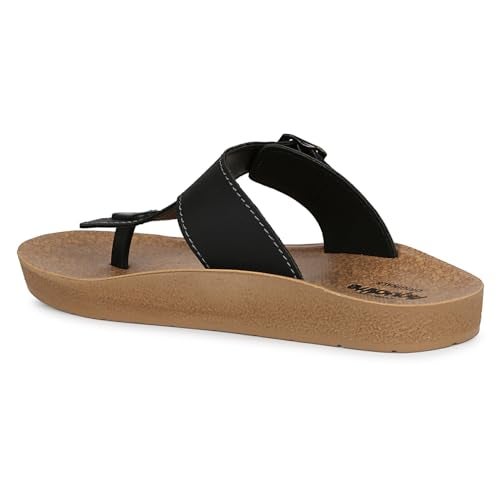 Aqualite PG-111 Men's Ethic Slipper with Comfortable Cushion Insole|Ethic Slipper for Men's Beige/Black - Image 5