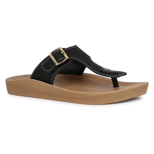 Aqualite PG-111 Men's Ethic Slipper with Comfortable Cushion Insole|Ethic Slipper for Men's Beige/Black - Image 3