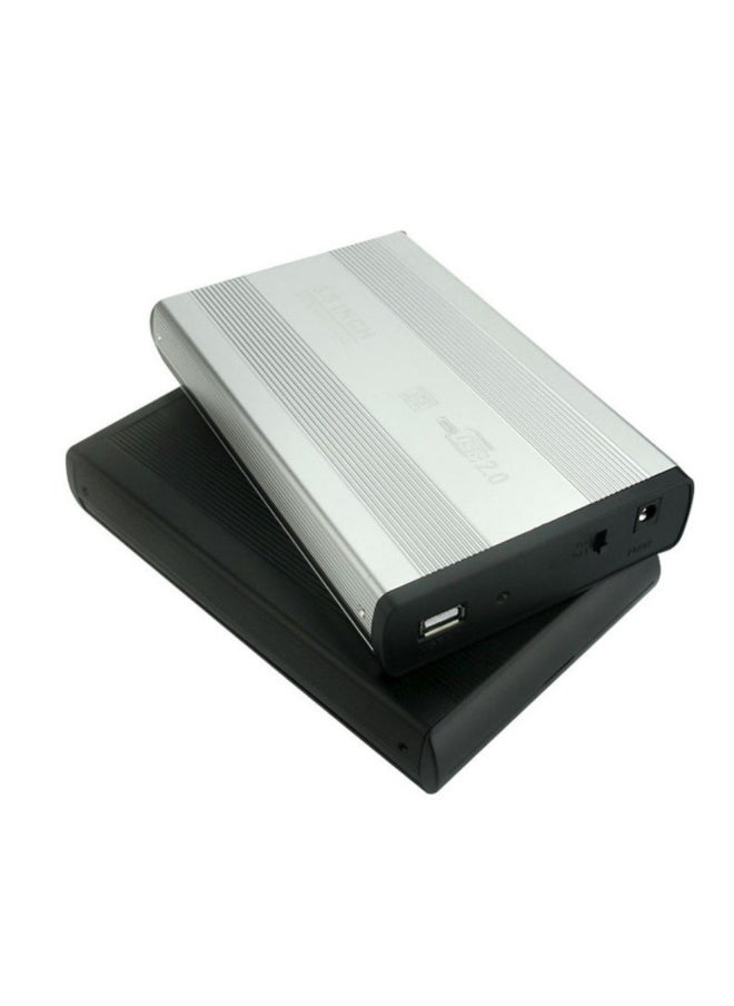 3.5 Inch Serial Port Interface Aluminum Alloy Strong Heat Dissipation Portable Desktop Hard Disk USB2.0 External Mobile Hard Disk Box-Color:GX-S351U2 Silver  - Image 1