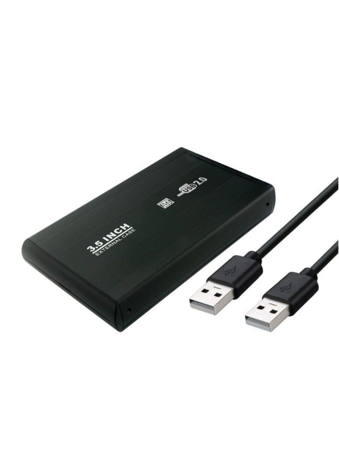 3.5 Inch Serial Port Interface Aluminum Alloy Strong Heat Dissipation Portable Desktop Hard Disk USB2.0 External Mobile Hard Disk Box-Color:GX-S351U2 Silver  - Image 2