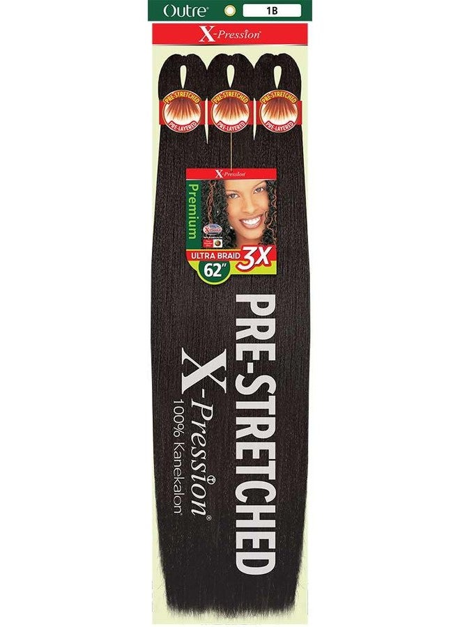 Outre X-Pression Braid - Pre Stretched Braid 62" 3X (1 Pack, DARK BROWN 2) - Image 1
