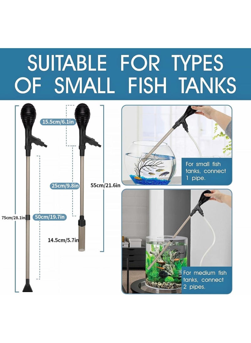 ZIVTH Aquarium Siphon Vacuum Cleaner 80GPH Manual Fish Tank Gravel Cleaner with Adjustable Water Flow for Sand Cleaning, Water Change & Dirt Removal - Image 3
