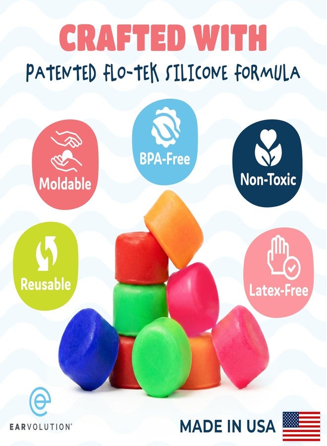 Putty Buddies Earvolution Floating Putty Buddies Ear Plugs for Swimming - Invented by an Ear Physician - Moldable, Premium, Silicone - Floats on Water - Waterproof - Made in The USA - 3 Pack - Hot Pink - Image 4