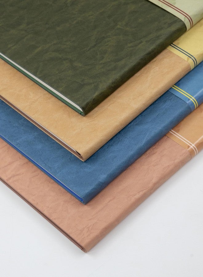 Kitabby | Crinkle Series | A5 Size | flexible bound Notebook with Pen | 160 Pages | 100 gsm Natural Shade Paper | PU Cover with Edge Colour - Ocean Blue - Image 5