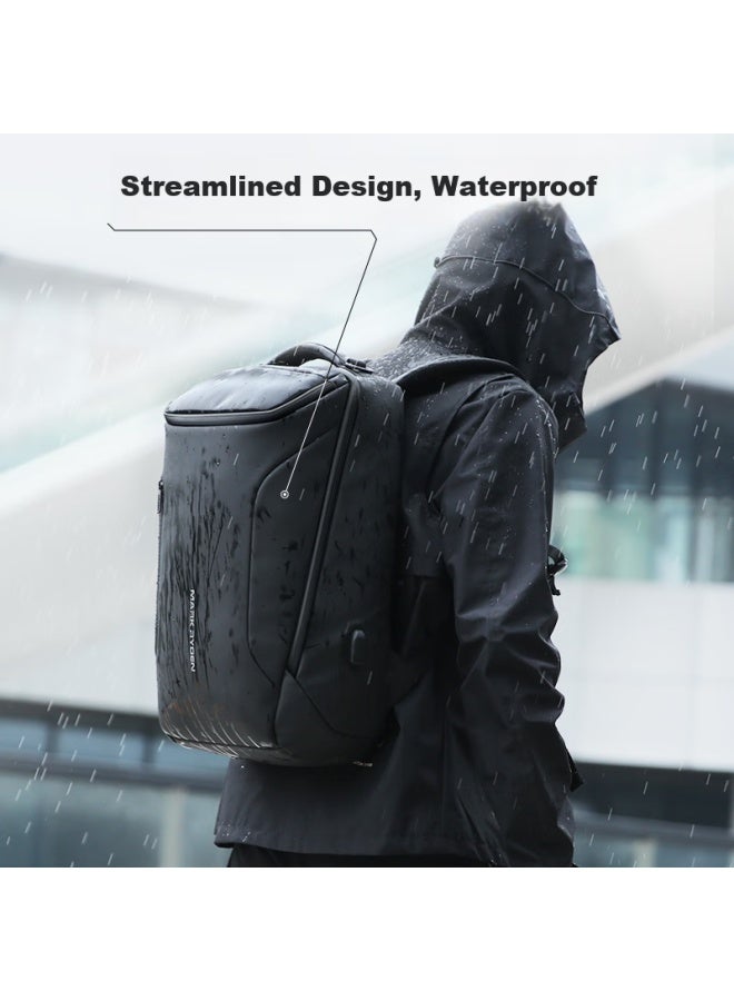 MARK RYDEN Marco Leiden Backpack For Men, 17.3-inch Laptop Bag, Business Backpack, School Bag, Mr9031 Elite Black Upgraded Version - Image 4