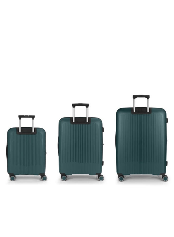 GABOL Brooklyn Hardside Luggage on Wheels for Unisex | Ultra Lightweight ABS with 4 Spinner Wheels | Color Verde Oscuro - Image 3