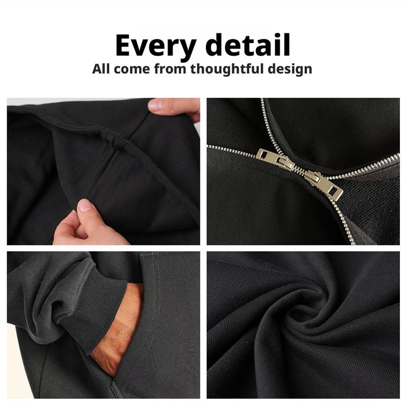 American Heavyweight 420g Double Zipper Hooded Sweatshirt - Image 4