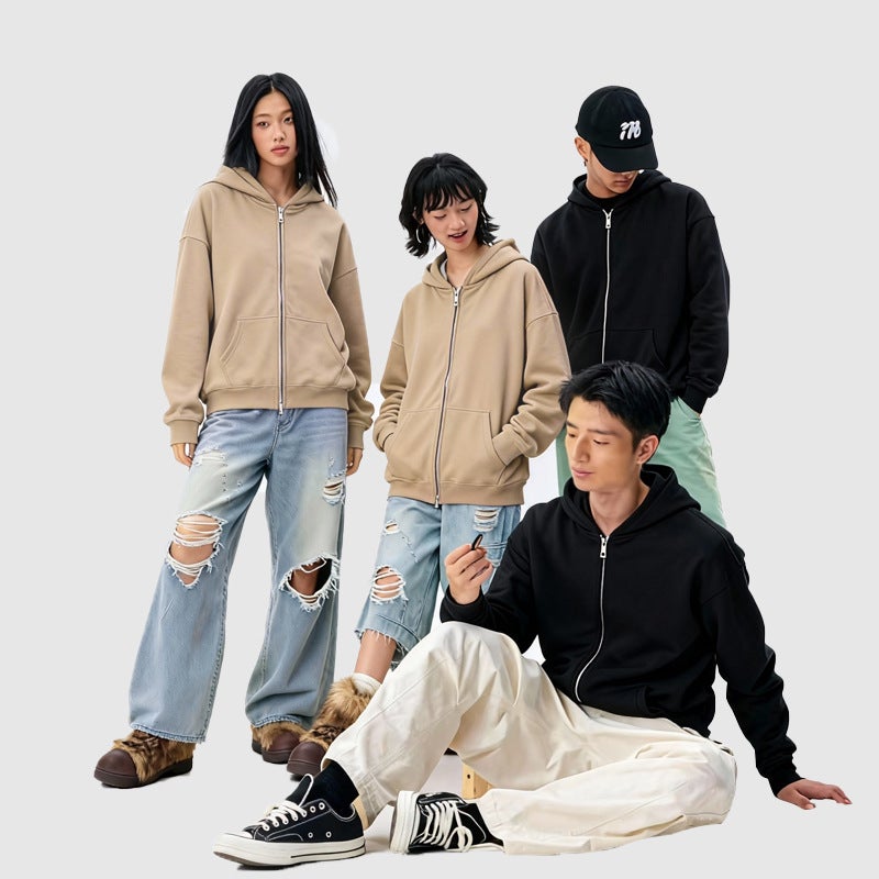 American Heavyweight 420g Double Zipper Hooded Sweatshirt - Image 1