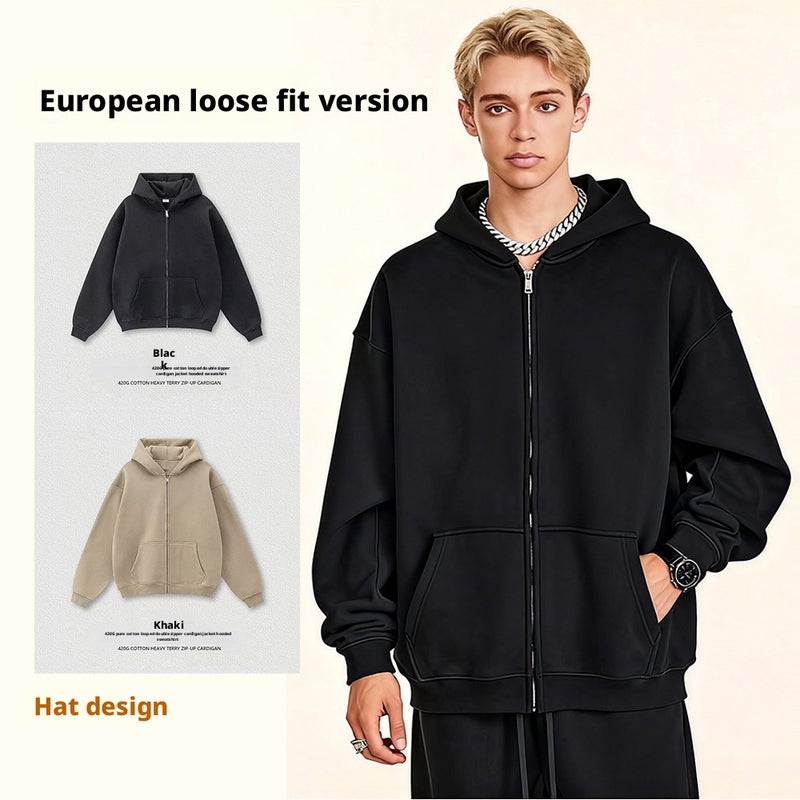 American Heavyweight 420g Double Zipper Hooded Sweatshirt - Image 3