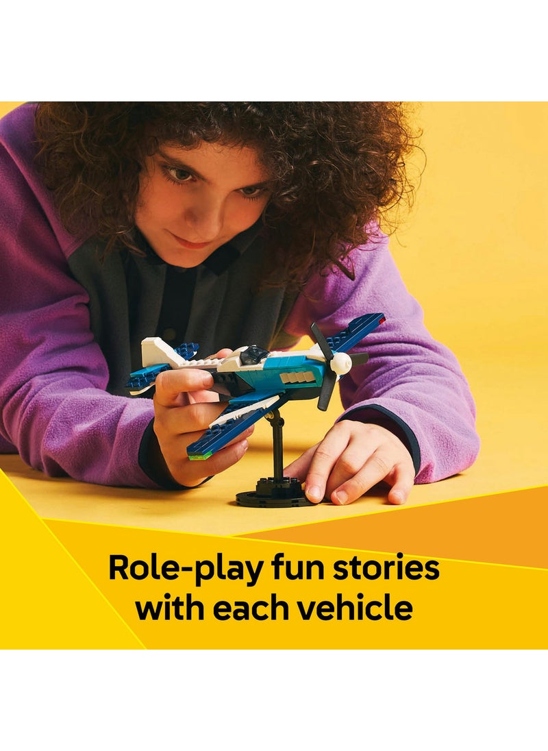 LEGO Creator 3in1 Aircraft: Race Plane Toy Vehicle Playset 31160 (178) Pieces  - Image 4