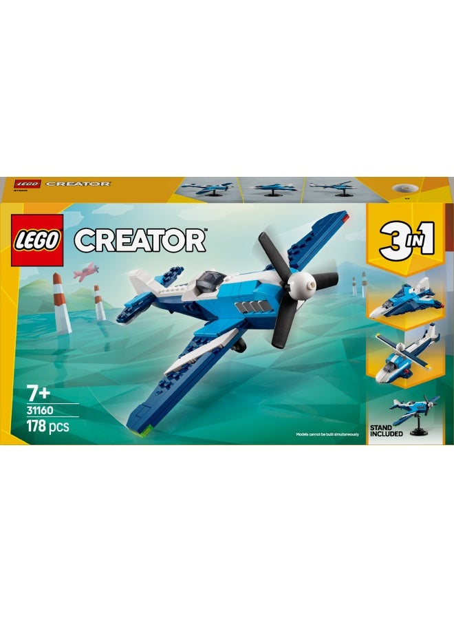 LEGO Creator 3in1 Aircraft: Race Plane Toy - Transforms into a Jet or Helicopter Model - Vehicle Building Set for 7+ Year Old Boys & Girls - Fun Birthday Gift Idea - 31160 (178 pieces)  - Image 2