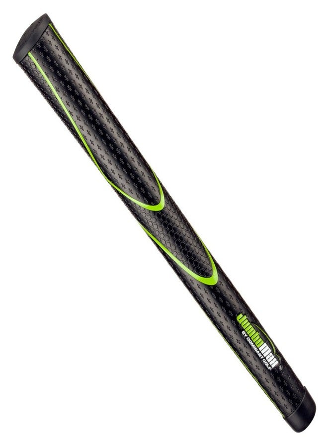 JumboMax Pack of 1 Tour Series Golf Grips - Black with Lime Green Trim X-Large/XL (+ 3/8") - Image 1