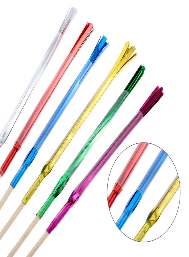 تيكيونايت مجموعة تيكونايت من 100 قطعة من زينة الكب كيك على شكل ألعاب نارية من رقائق معدنية لامعة، أعواد تزيين الكب كيك، زينة كيك عيد ميلاد سعيد مقاس 9 بوصات، أعواد تقليب المشروبات والكوكتيلات، مستلزمات تزيين حفلات أعياد الميلاد وحفلات استقبال المولود الجديد - Image 3