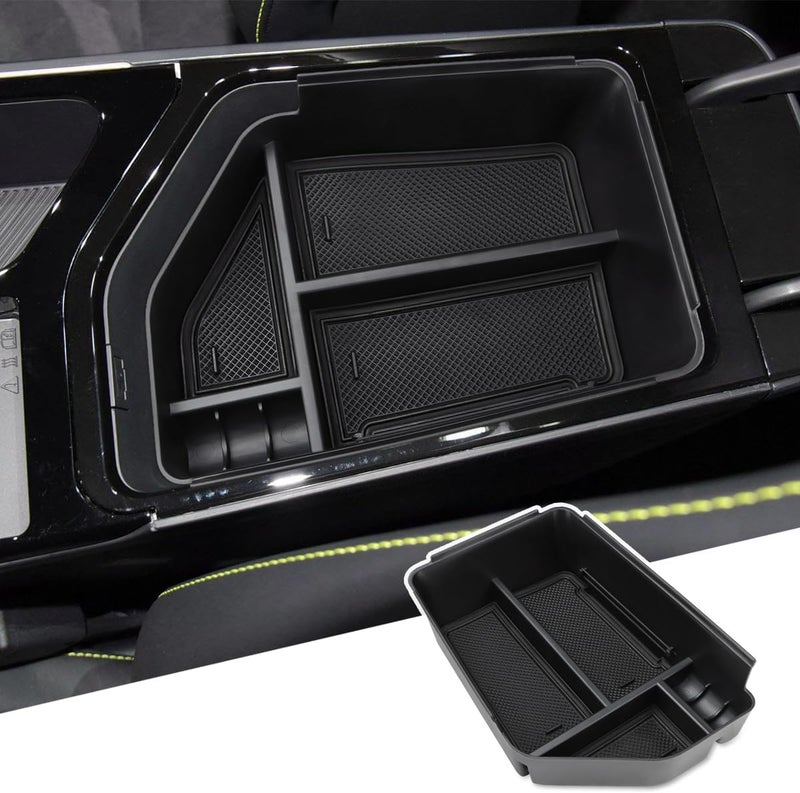 MARCHFA Center Console Organizer Tray for Kia EV6 (2022-2025) - Black - Image 1