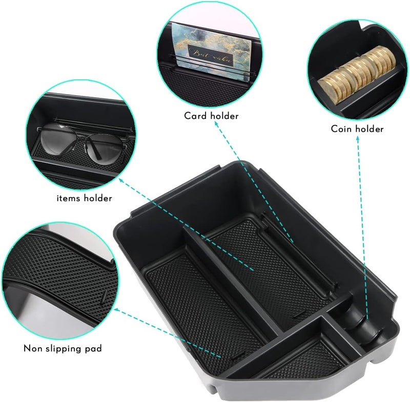 MARCHFA Center Console Organizer Tray for Kia EV6 (2022-2025) - Black - Image 4