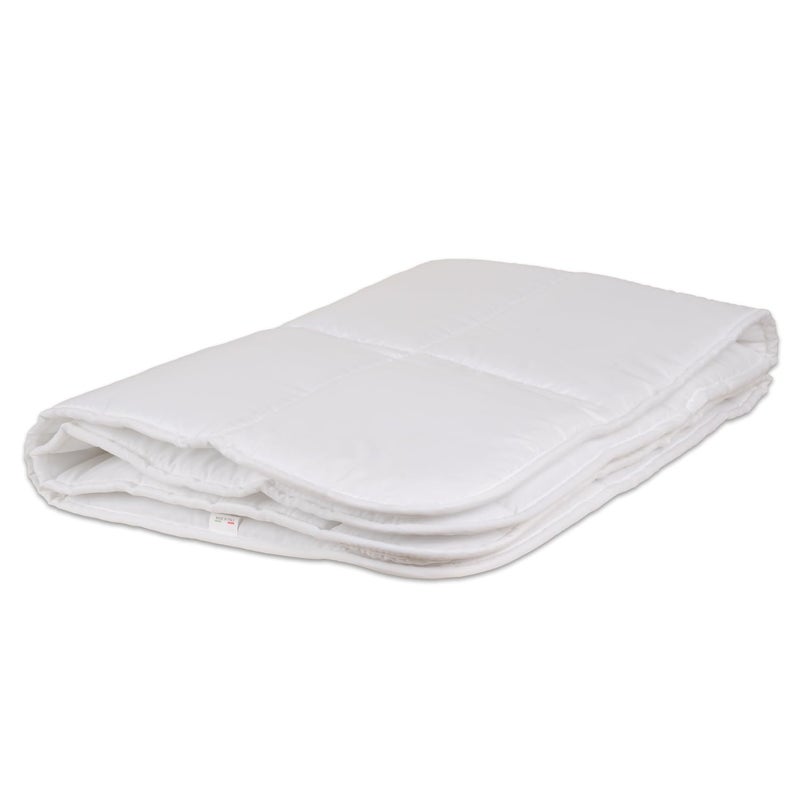 FlyIdeas Baby Cot Quilt Set 1 Duvet & 1 Pillow for Prams Cribs and Baby Beds, Compatible with Duvet Cover Size 120 x 180 cm – White - Image 2