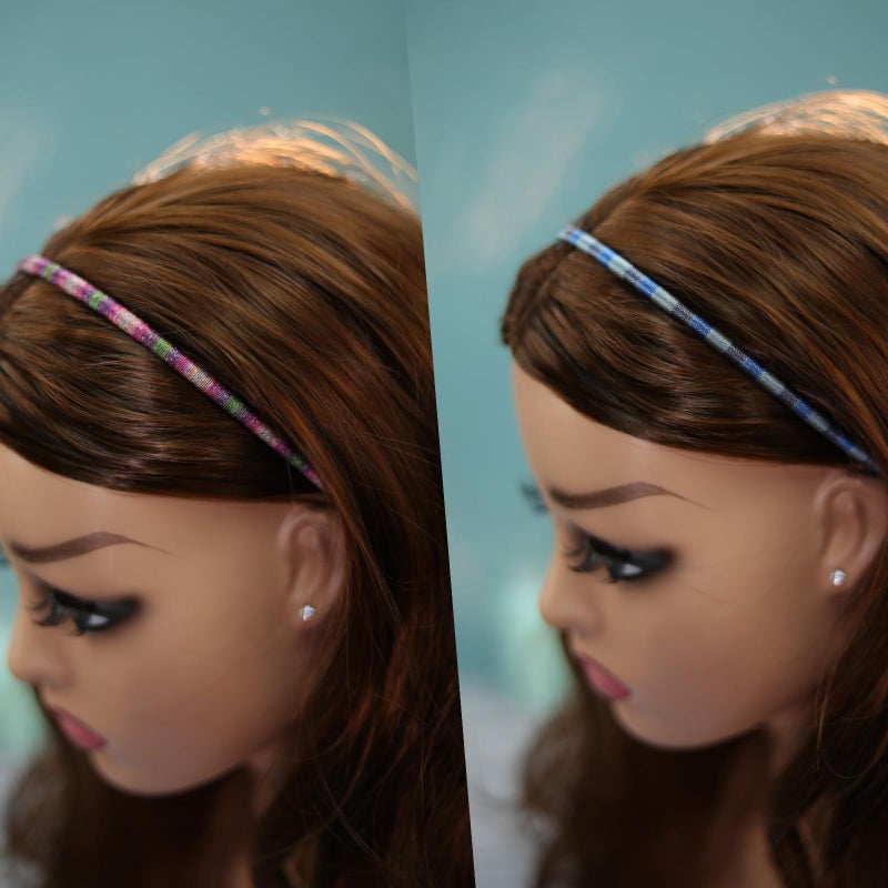 minihope Skinny Multicolor Headbands - Assorted Colors for All Hair Types - Instant Style, Pain-Free Wear - Durable, Adjustable, 5 Pack - Women, Men, Boys, Girls. - Image 2