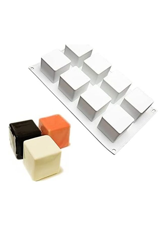 NIBEMINENT 3D Rubik Cube Fondant Silicone Mousse Cake Mold White 292 x 170mm - Image 2