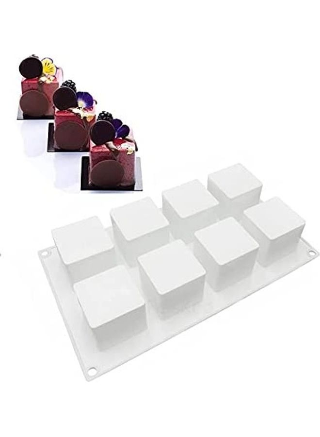 NIBEMINENT 3D Rubik Cube Fondant Silicone Mousse Cake Mold White 292 x 170mm - Image 3