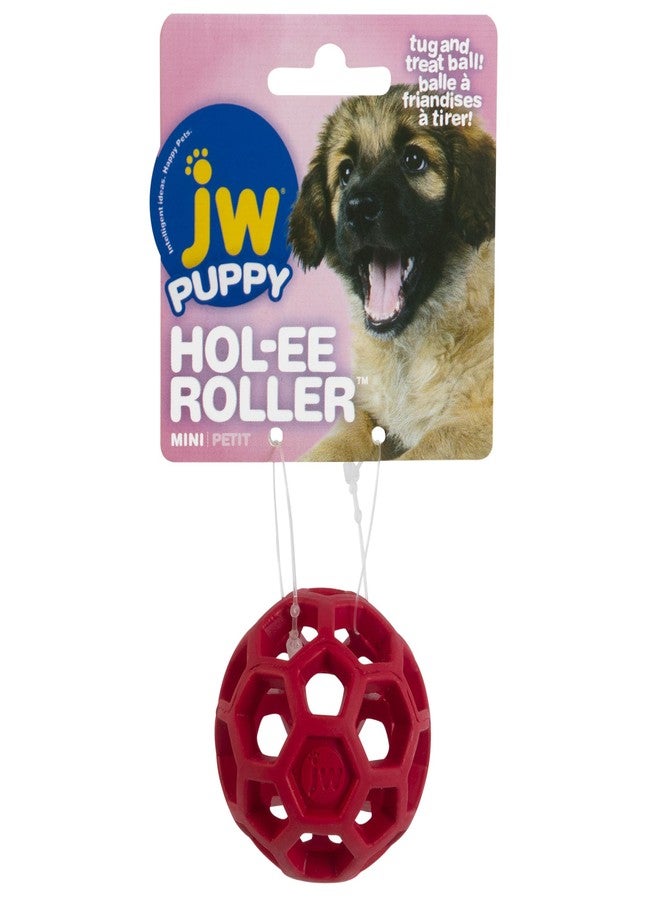 JW Pet Hol-ee Roller Dog Toy Puzzle Ball, Natural Rubber, Mini (1.75 Inch Diameter), Colors May Vary - Image 4
