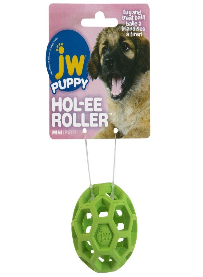 JW Pet Hol-ee Roller Dog Toy Puzzle Ball, Natural Rubber, Mini (1.75 Inch Diameter), Colors May Vary - Image 2