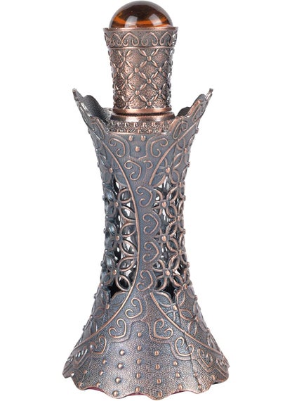 Nerien Nerien Essential Oil Dropper Bottle, Vintage Empty Refillable Cosmetic Container, Retro Fragrance Perfume Bottle, Hollow Ancient Glass Organizer for Home Travel Indoor Deocr, 15ML/0.51OZ, Bronze 