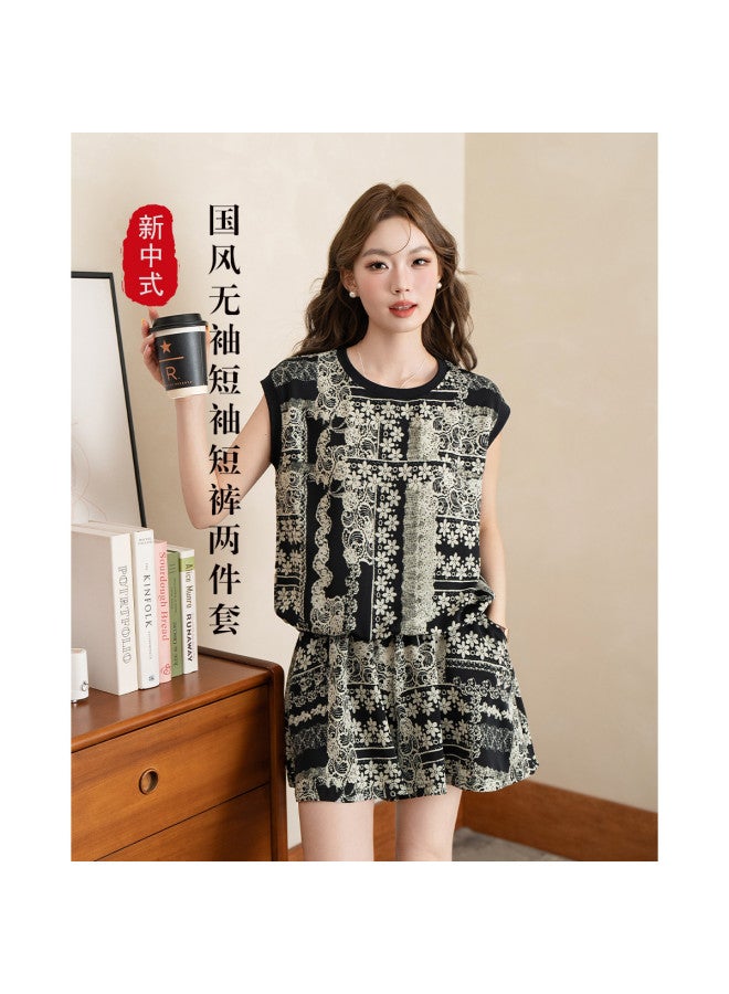 Jeanswest loose-fit Printed Vest With A Premium Feel, Paired With A Youthful And Trendy Casual Set In A Laid-back National Chic Style - Image 2