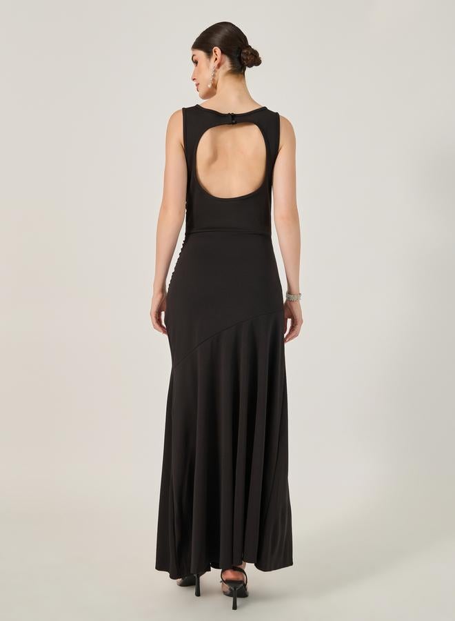 ستايلي فستان عمودي بلا أكمام - Image 5