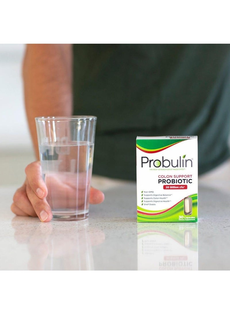 Probulin Colon Support Probiotic 20 Billion 30 Capsules - Image 3