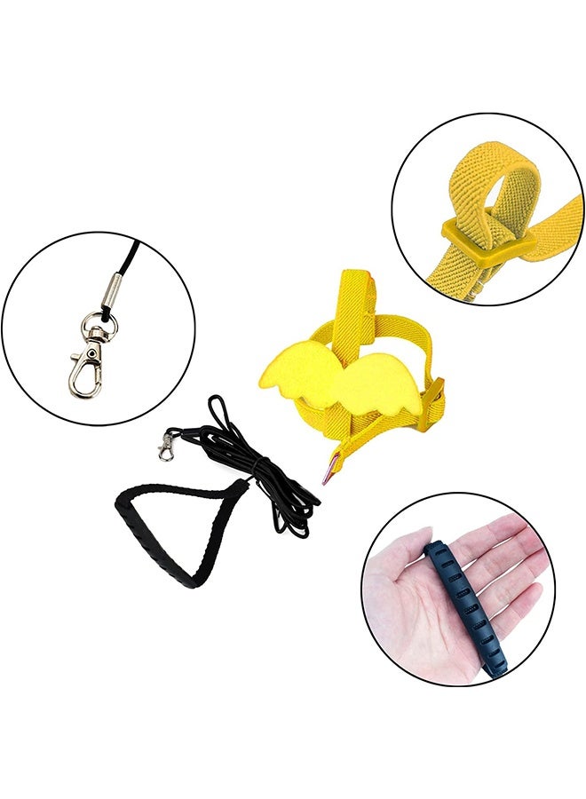 Bird Flying Rope Pet Parrot Bird Harness And Leash Adjustable Training Design Anti-Bite Bird Nylon Rope With Cute Wing For Parrots Suitable For Scarlet,Keck,Mini Macaw And Same Size Birds - Image 4