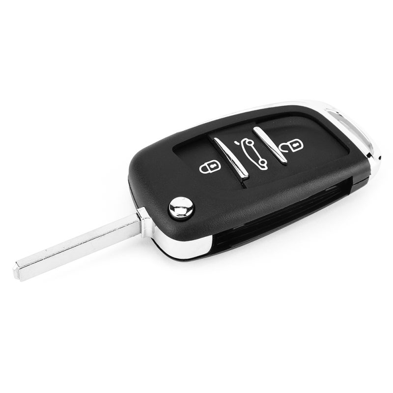 3 Button Flip Key Fob Case - ABS Plastic Material Remote Key Shell Cover Without Key Blade Groove for Peugeot Key Replacement - Image 4
