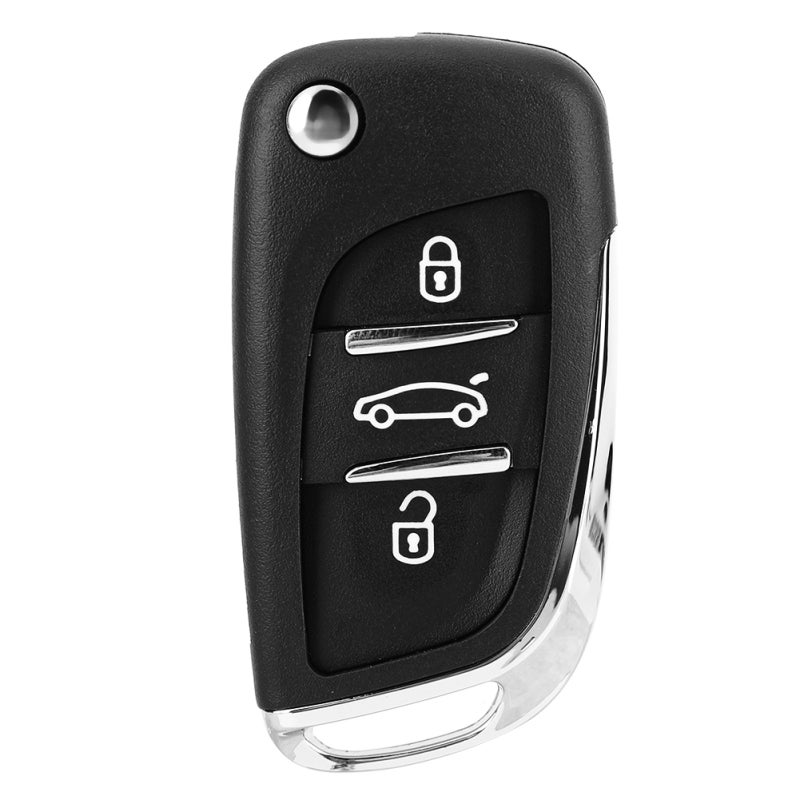 3 Button Flip Key Fob Case - ABS Plastic Material Remote Key Shell Cover Without Key Blade Groove for Peugeot Key Replacement - Image 2