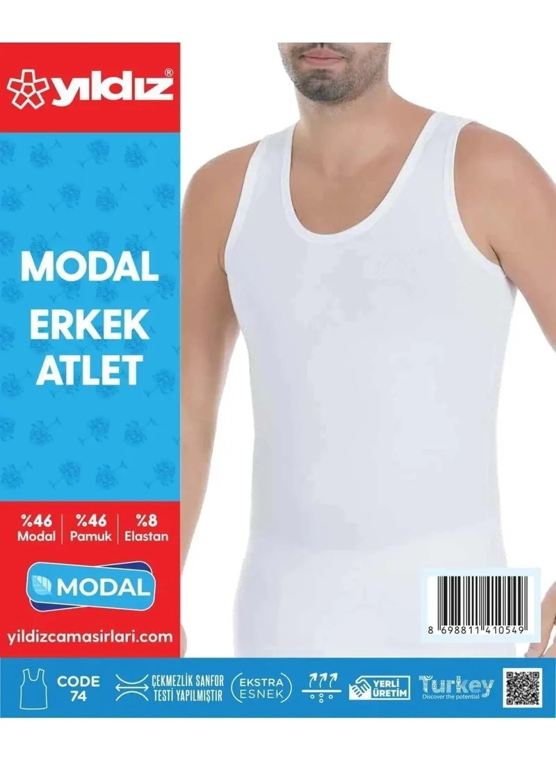 Yıldız Star Men's Modal Undershirt 71/74 - 6 Pieces