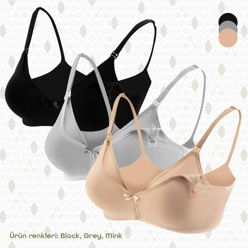 Gezenbebe Bmom Pregnancy and Nursing Bra Gray