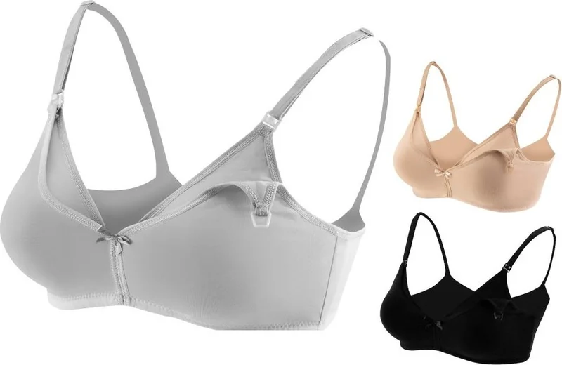 Gezenbebe Bmom Pregnancy and Nursing Bra Gray