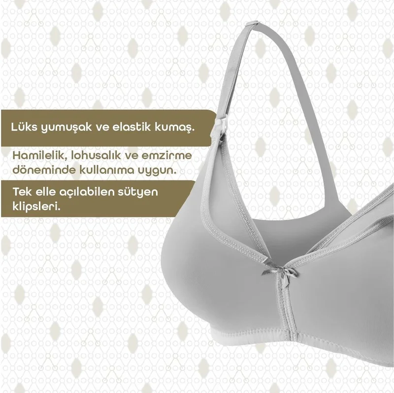 Gezenbebe Bmom Pregnancy and Nursing Bra Gray