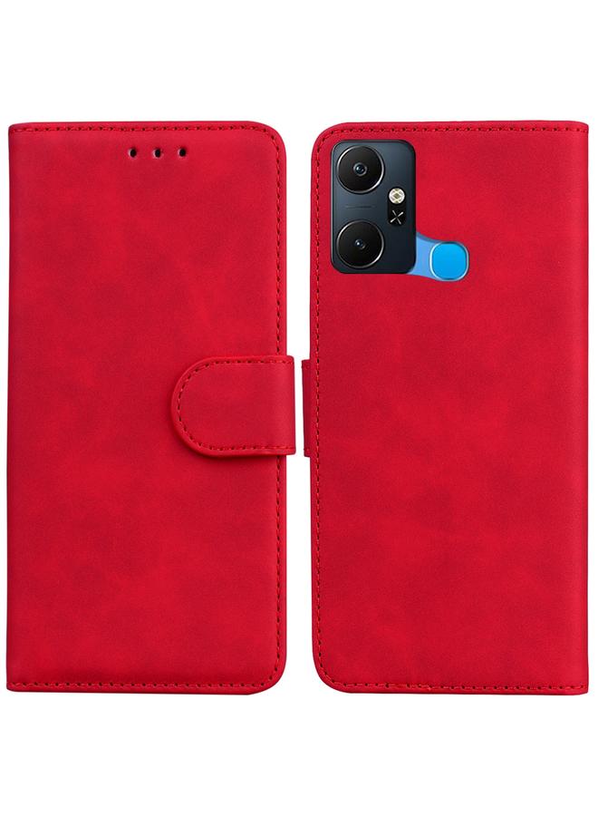 اس-توب جراب لهاتف Infinix Smart 6 Plus مصنوع من الجلد بلون نقي وملمس ناعم - Image 1