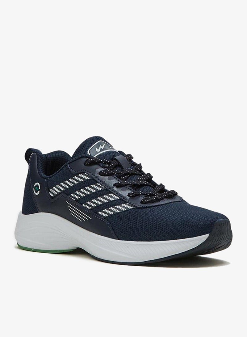 CAMPUS Men’s Navy Sneakers – Sleek Line Pattern Design Shoes with Modern Sporty Aesthetic - Image 2