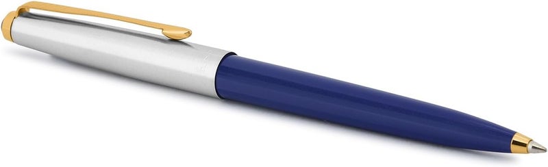PARKER Galaxy Stainless Steel Gold Trim Ball Pen - Blue Body - Image 2