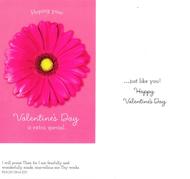 DaySpring - Valentine's Day is Extra Special - King James Version - 4 Pink Floral Designs with Scripture - 12 Boxed Valentine Cards & Envelopes (J1332) - Image 3