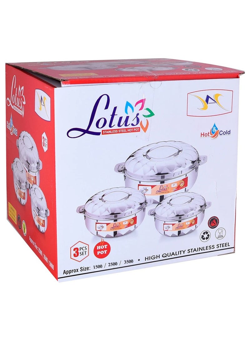 Lotus Lotus Stainless Steel Hot Pot 1500- 2500-3500 - Image 1