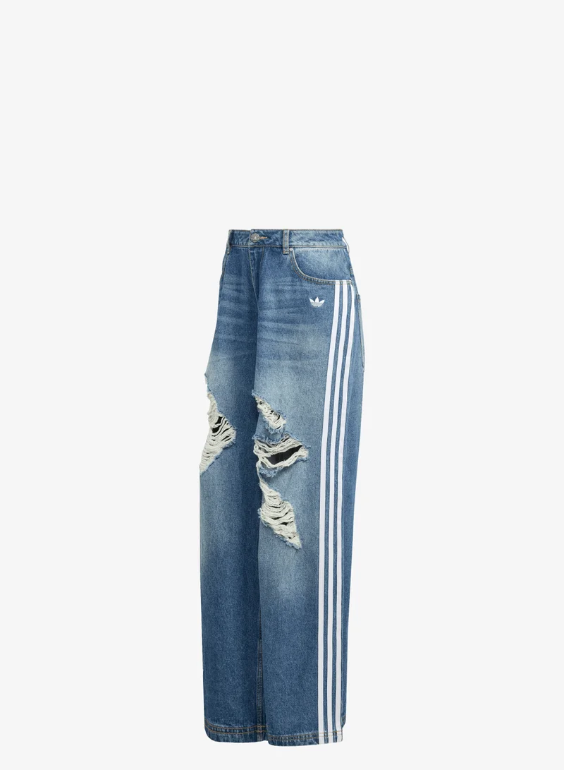 اديداس اوريجينالز بنطال ADIDAS ORIGINALS LOOSE DENIM DESTRESSED
