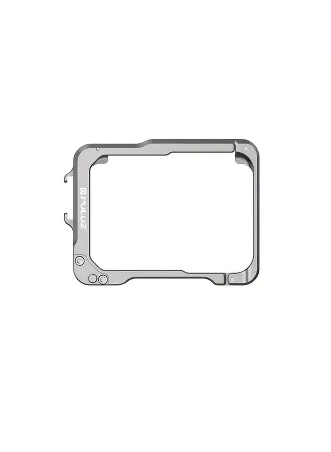 For Insta360 Ace Pro 2 Aluminum Alloy Protective Cage Rig Dual Cold Shoe Housing Frame Silvery - Image 4