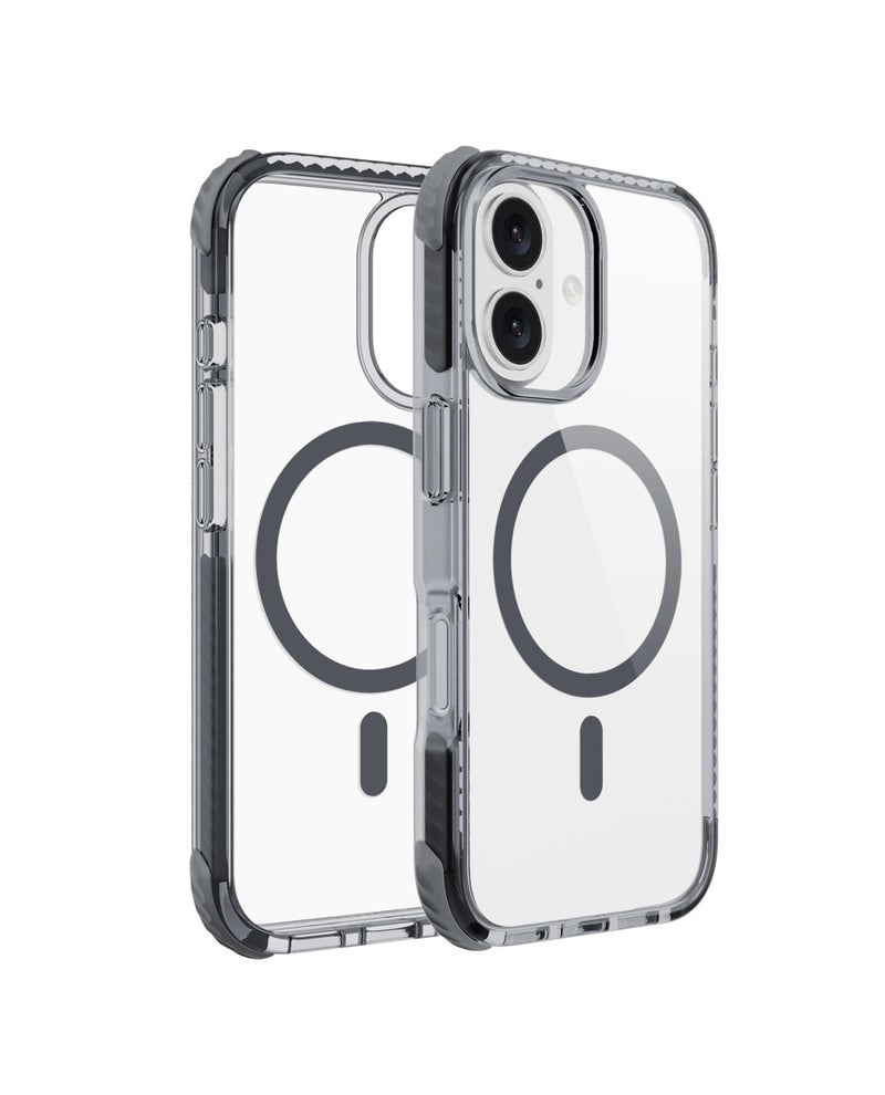 DailyObjects Polycarbonate Case for iPhone 16 Plus Compatible with Mag-Safe Wireless Charging | Reflex Magsafe Shield Slim Shockproof Back Cover, Clear - Image 1