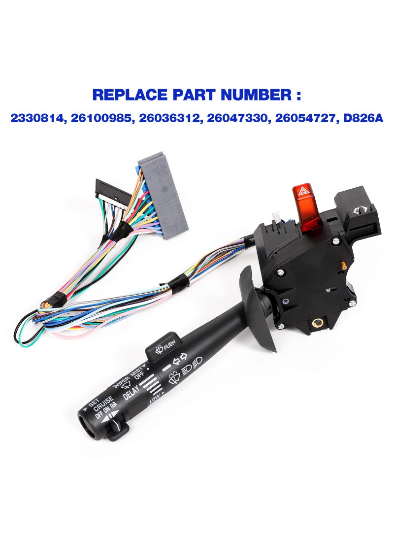 LCWRGS Multi-Function Combination Switch Replacement for 1995-2002 Chevy Tahoe S10 GMC C1500 K1500 Suburban Yukon, Replace 2330814 26100985 26036312, Turn Signal, Wiper, Washers, Cruise Control  - Image 4