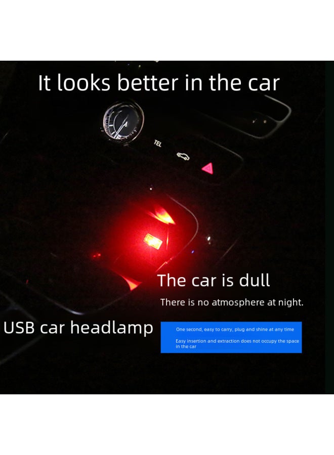 Mini USB Night Light USB Headlamp Car Headlamp USB Car Headlamp USB Light Colorful Light-Color:H2111-warm Light-Size:Single Opp Bag  - Image 2