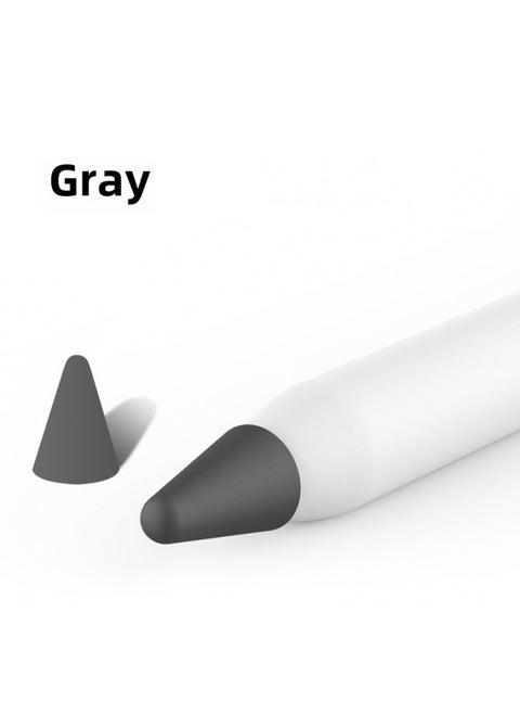Tablet Stylus Silicone Nib Case For Apple Pencil Nib Cap Stylus Nib Protective Case-Color:Grey-Applicable Model:Color Box Packaging Ten Pack